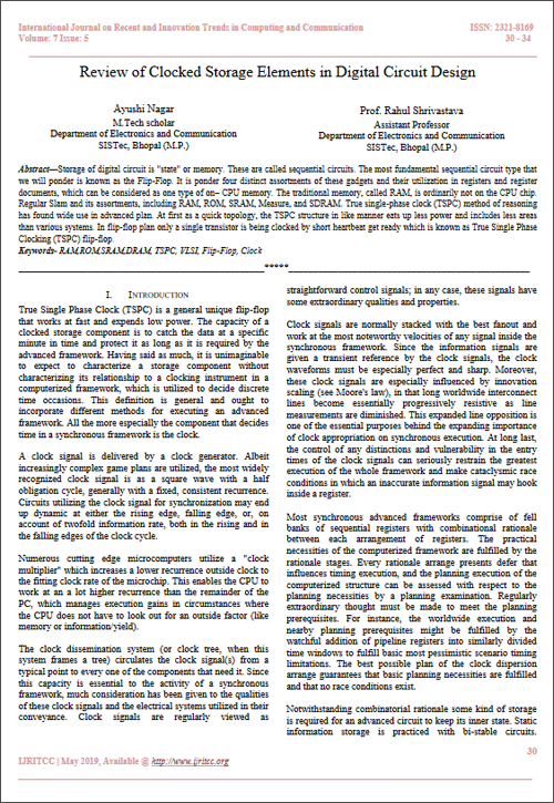 Review of Clocked Storage Elements in Digital Circuit Design